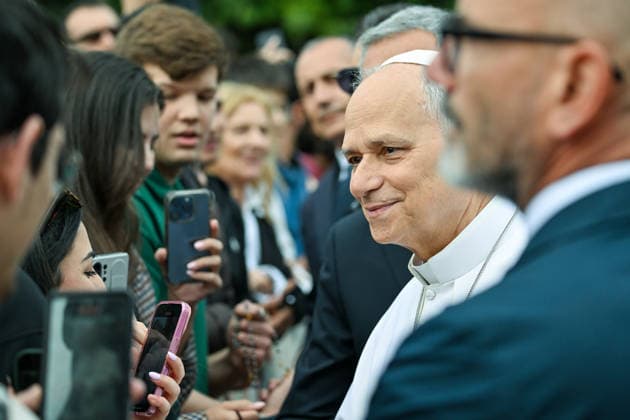 ITALY - POPE LEO XIV DURING A VISIT TO THE SAPIENZA UNIVERSITY IN ROME- 2026 5 14 Italy, Rome, 2026 5 14 .Pope Leo XIV during a visit to the Sapienza University of Rome EDITORIAL USE ONLY - NO BOOKS Copyright: xALESSIAxGIULIANIx
