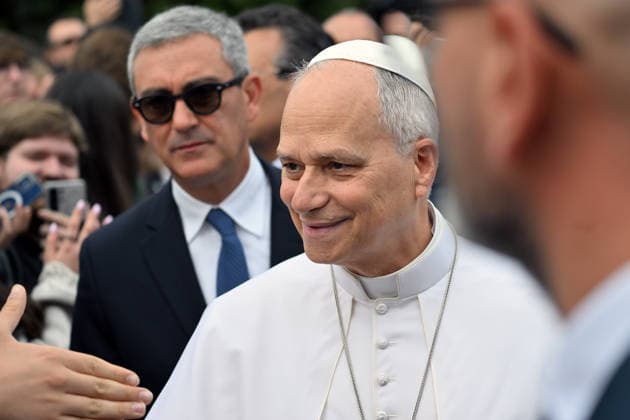 ITALY - POPE LEO XIV DURING A VISIT TO THE SAPIENZA UNIVERSITY IN ROME- 2026 5 14 Italy, Rome, 2026 5 14 .Pope Leo XIV during a visit to the Sapienza University of Rome EDITORIAL USE ONLY - NO BOOKS Copyright: xALESSIAxGIULIANIx