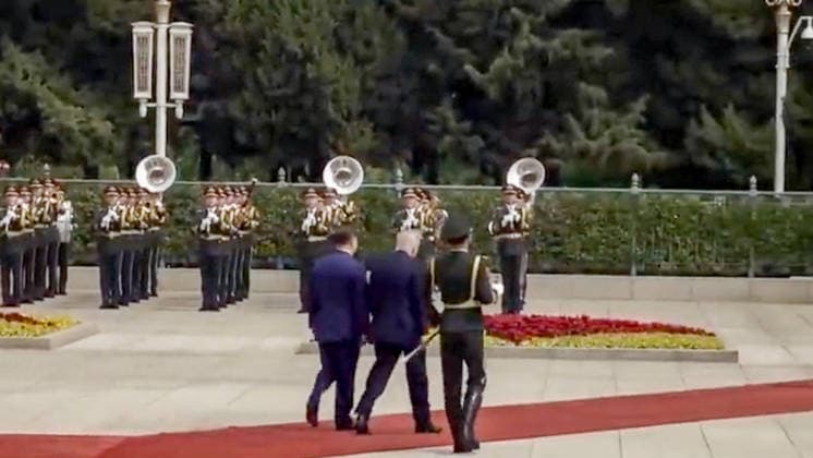 Chinese President Xi Jinping holds a welcome ceremony for U S President Donald Trump, who is on a state visit to China, outside the Great Hall of the People prior to their talks in Beijing, capital of China, May 14, 2026 Xi held talks with Trump at the Great Hall of the People in Beijing  Copyright: xCapturexd Ã cranxTVxviaxBestimagexCapturexd Ã cranxTVxviaxBestimagex