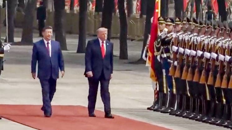 Chinese President Xi Jinping holds a welcome ceremony for U S President Donald Trump, who is on a state visit to China, outside the Great Hall of the People prior to their talks in Beijing, capital of China, May 14, 2026 Xi held talks with Trump at the Great Hall of the People in Beijing  Copyright: xCapturexd Ã cranxTVxviaxBestimagexCapturexd Ã cranxTVxviaxBestimagex