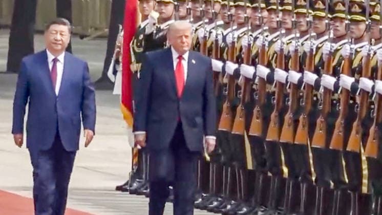 Chinese President Xi Jinping holds a welcome ceremony for U S President Donald Trump, who is on a state visit to China, outside the Great Hall of the People prior to their talks in Beijing, capital of China, May 14, 2026 Xi held talks with Trump at the Great Hall of the People in Beijing  Copyright: xCapturexd Ã cranxTVxviaxBestimagexCapturexd Ã cranxTVxviaxBestimagex