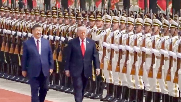 Chinese President Xi Jinping holds a welcome ceremony for U S President Donald Trump, who is on a state visit to China, outside the Great Hall of the People prior to their talks in Beijing, capital of China, May 14, 2026 Xi held talks with Trump at the Great Hall of the People in Beijing  Copyright: xCapturexd Ã cranxTVxviaxBestimagexCapturexd Ã cranxTVxviaxBestimagex