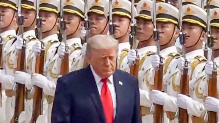 Chinese President Xi Jinping holds a welcome ceremony for U S President Donald Trump, who is on a state visit to China, outside the Great Hall of the People prior to their talks in Beijing, capital of China, May 14, 2026 Xi held talks with Trump at the Great Hall of the People in Beijing  Copyright: xCapturexd Ã cranxTVxviaxBestimagexCapturexd Ã cranxTVxviaxBestimagex