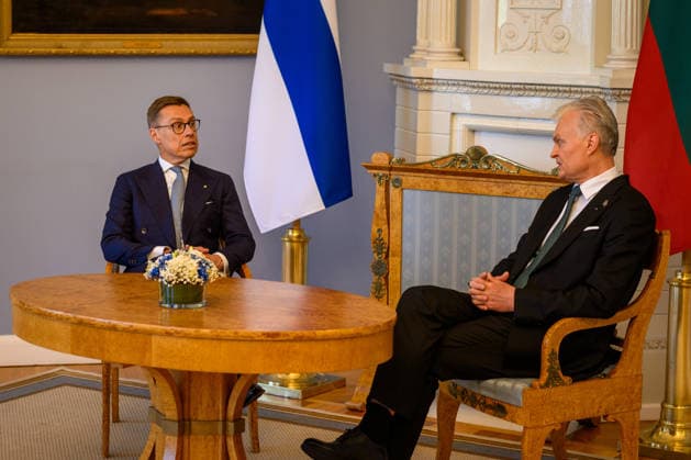 May 14, 2026, Vilnius, Lithuania: President of Finland, Alexander Stubb and Lithuanian President Gitanas Nauseda are seen during their meeting at the Presidential Palace. President of Finland arrived in Lithuania on May 14 for a two-day state visit. In Vilnius, he met with Lithuanian President Gitanas Nauseda, after which the two leaders addressed the media at a press conference. Vilnius Lithuania - ZUMAs197 20260514_aaa_s197_063 Copyright: xYauhenxYerchakx