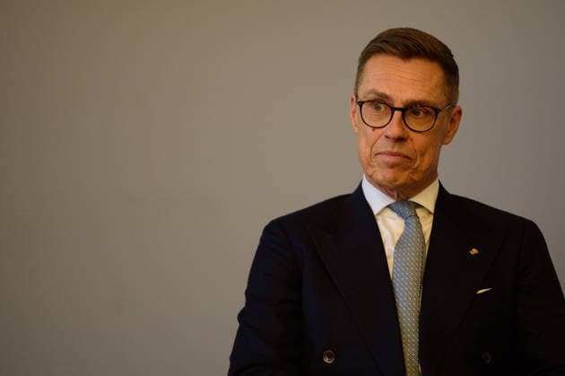 May 14, 2026, Vilnius, Lithuania: President of Finland Alexander Stubb seen during his meeting with Lithuanian President Gitanas Nauseda (not in view) at the Presidential Palace. President of Finland arrived in Lithuania on May 14 for a two-day state visit. In Vilnius, he met with Lithuanian President Gitanas Nauseda, after which the two leaders addressed the media at a press conference. Vilnius Lithuania - ZUMAs197 20260514_aaa_s197_058 Copyright: xYauhenxYerchakx