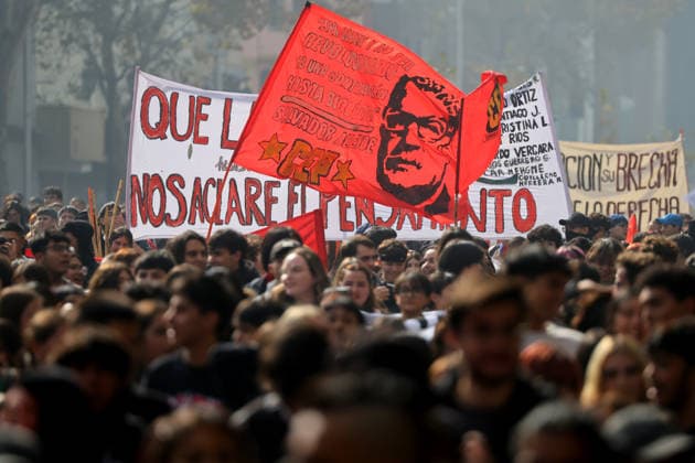 Santiago, May 14, 2026 Student organizations call for a new day of demonstrations in Plaza Baquedano Jonnathan Oyarzun Aton Chile, Santiago Chile Aton 1155515  Copyright: JONNATHANxOYARZUN ATONxCHILE