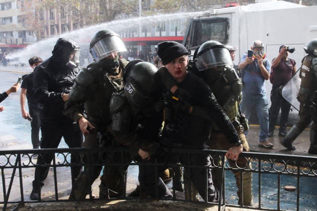Santiago, May 14, 2026 Student organizations call for a new day of demonstrations in Plaza Baquedano Jonnathan Oyarzun Aton Chile, Santiago Chile Aton 1155531  Copyright: JONNATHANxOYARZUN ATONxCHILE