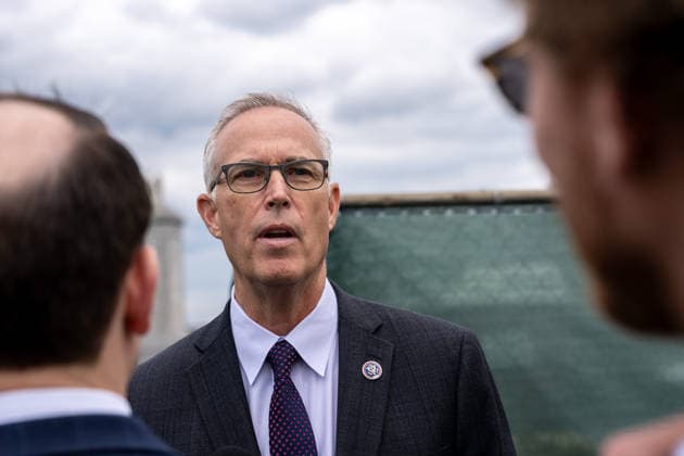 May 14, 2026, Arlington, Va, United States: Congressman Jared Huffman (D-CA) speaks to protestors opposed to President TrumpÃ¢â‚¬â ¢s proposed arch as contractors start preparation work in Washington, D.C. on May 14, 2026. Arlington United States  - ZUMAl312 20260514_znp_l312_032 Copyright: xAndrewxLeydenx