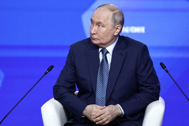 RUSSIA, MOSCOW - MAY 14, 2026: Russia s President Vladimir Putin attends the 10th Congress of the Russian Engineering Union at the Russia National Centre. Mikhail Tereshchenko TASS  92461644