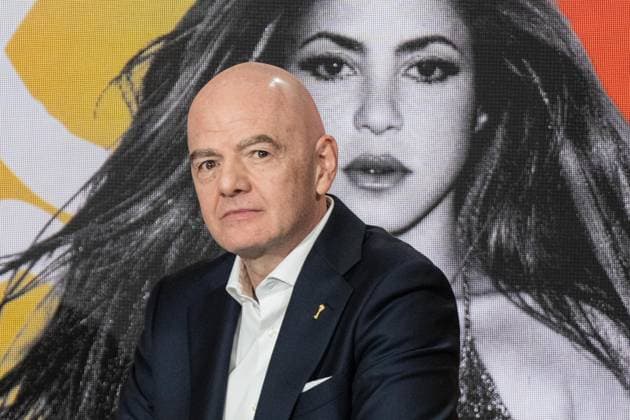 May 14, 2026, Bronx, New York, USA: FIFA President Gianni Infantino announced that Madonna, Shakira and BTS will highlight 2026 FIFA World Cup Final halftime show at Spring Studios in New York, NY, USA on May 14, 2026. Bronx USA  - ZUMAr339 20260514_znp_r339_006 Copyright: xLevxRadinx