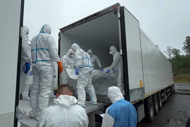 BELARUS - MAY 15, 2026: Russia and Ukraine swap dead bodies. Russia is handing over 526 bodies of fallen Ukrainian soldiers in exchange for 41 Russians. Ruptly POOL TASS  92503639