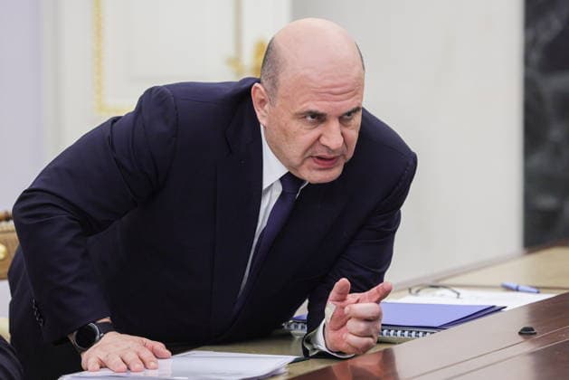 RUSSIA, MOSCOW - MAY 15, 2026: Russia s Prime Minister Mikhail Mishustin attends a meeting on economic issues at Moscow s Kremlin. Mikhail Metzel Russian Presidential Press and Information Office TASS  92505504