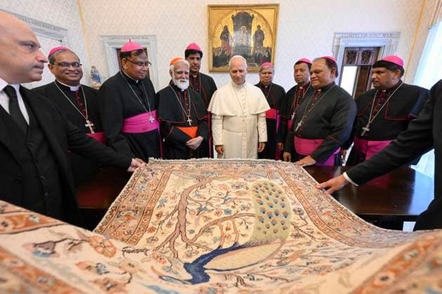 ITALY - POPE LEO XIV RECEIVES IN PRIVATE AUDIENCE BISHOPS PAKISTAN ON AN AD LIMINA BVISIT AT THE VATICAN - 2026 5 15 Italy, Rome, 2026 5 15 .Pope Leo XIV receives in a private audience Bishops of Pakistan on an Ad Limina Visit at the Vatican EDITORIAL USE ONLY - NO BOOKS Copyright: xVATICANxMEDIAx