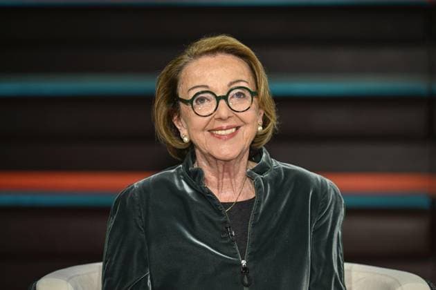 Eva Umlauf (Psychotherapeutin) 05 26 her Eva Umlauf am 14. Mai 2026 in Markus Lanz , ZDF (Aufzeichnung vom 4. Mai 2026) TV Fernsehen Talkshow Talk Show Deutschland deutsch Frau slowakisch-deutsche Kinderärztin Ärztin KZ-Überlebende german slovakian female physician doctor psychotherapist quer Porträt lächelnd