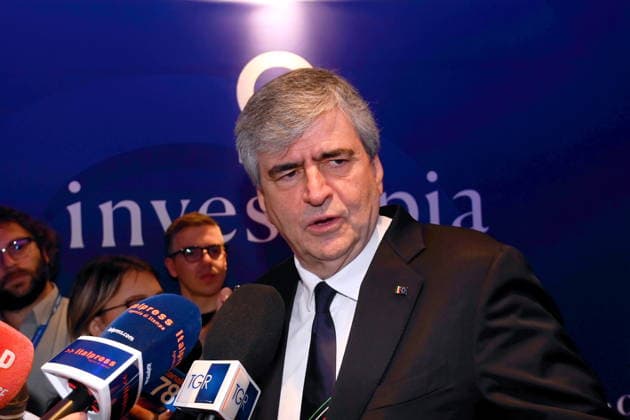 IPA84719073 - MILAN - Palazzo Mezzanotte, Piazza degli Affari, 6 Efg Consulting and UAE Ministry of Economy, Investopia Milan 2026 with Ministers of Economy Giorgetti, Enterprise Urso and Tourism Mazzi  Copyright: xMaurizioxMaulex xMaurizioxMaulex 84719073