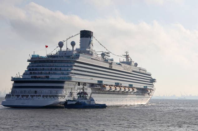 (260516) -- SHANGHAI, May 16, 2026 -- Cruise ship Adora Flora City departs for a sea trial from Pier 5 of Shanghai Waigaoqiao Shipbuilding Co., Ltd. in Shanghai, east China, May 16, 2026. Adora Flora City, China s second domestically built large cruise ship, departed from Shanghai on Saturday for a 12-day sea trial. A total of 937 engineering and technical personnel from 12 countries participated in this trial voyage. The 341-meter-long vessel, with a gross tonnage of 141,900 tonnes, has 2,130 cabins and suites and can carry up to 5,232 passengers at full capacity. It is scheduled to be delivered on Nov. 6, 2026, and will begin its inaugural season from the Nansha International Cruise Home Port in Guangzhou, capital of south China s