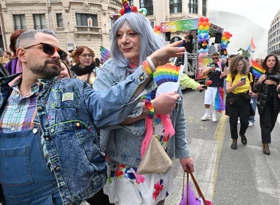 Brussels Pride Celebrates 30 Years BRUSSELS, BELGIUM - MAY 16: The Pride march walks through the streets of the capital.This year marks the 30th anniversary of Pride in Brussels. Thirty years of struggle, pride and visibility for the LGBTQIA+ community. The theme chosen for 2026 reflects the challenges of a world in turmoil: When Times Get Darker, We Shine Brighter. A powerful and unifying message, more necessary than ever in a troubled international context where the rights of the LGBTQIA+ community are under constant threat.on May 16, 2026 in Brussels, Belgium, 16 05 2026 Brussels Belgium  Copyright: xBertxVanxDenxBrouckex