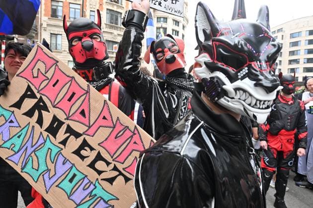 Brussels Pride Celebrates 30 Years BRUSSELS, BELGIUM - MAY 16: The Pride march walks through the streets of the capital.This year marks the 30th anniversary of Pride in Brussels. Thirty years of struggle, pride and visibility for the LGBTQIA+ community. The theme chosen for 2026 reflects the challenges of a world in turmoil: When Times Get Darker, We Shine Brighter. A powerful and unifying message, more necessary than ever in a troubled international context where the rights of the LGBTQIA+ community are under constant threat.on May 16, 2026 in Brussels, Belgium, 16 05 2026 Brussels Belgium  Copyright: xBertxVanxDenxBrouckex