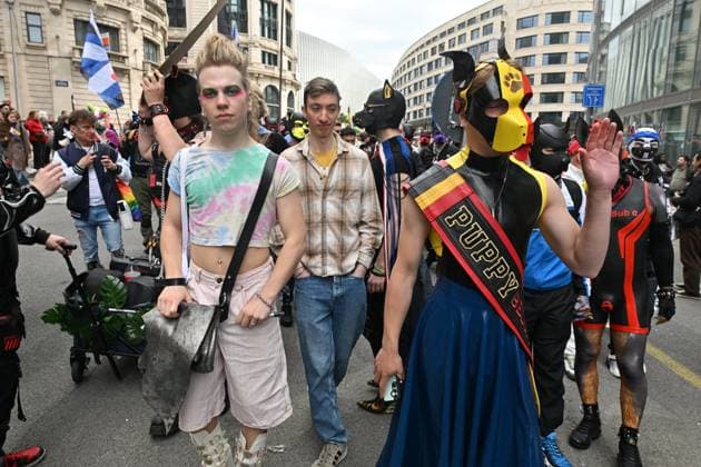Brussels Pride Celebrates 30 Years BRUSSELS, BELGIUM - MAY 16: The Pride march walks through the streets of the capital.This year marks the 30th anniversary of Pride in Brussels. Thirty years of struggle, pride and visibility for the LGBTQIA+ community. The theme chosen for 2026 reflects the challenges of a world in turmoil: When Times Get Darker, We Shine Brighter. A powerful and unifying message, more necessary than ever in a troubled international context where the rights of the LGBTQIA+ community are under constant threat.on May 16, 2026 in Brussels, Belgium, 16 05 2026 Brussels Belgium  Copyright: xBertxVanxDenxBrouckex