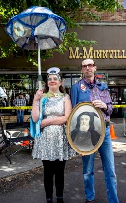 May 16,, 2026 - McMinnville, Oregon, USA - The 26th Annual McMenamins Hotel Oregon UFO Fest commemorates the purported 1950 sighting of a UFO by McMinnville farmer Paul Trent, who made several photos of a disc-shaped object hovering over his land. Mcminnville USA  - ZUMAce6_ 20260516_zaf_ce6_007 Copyright: xBrianxCahnx