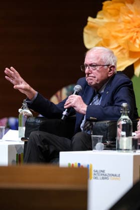 Bernie Sanders at the Turin International Book Fair at Lingotto Fiere in Turin, Italy on May 16, 2026 United States Senator Bernie Sanders attends an event during the third day of the Turin International Book Fair at Lingotto Fiere in Turin, Italy, on May 16, 2026., Credit:Davide Di Lalla - Unicode Images Davide Di Lalla Avalon Italy, Turin, Lingotto Fiere  Copyright: xDavidexDixLallax-xUnicodexImagesx xDavidexDixLallax xAvalonx 1099605537