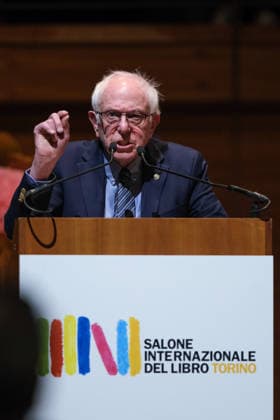 Bernie Sanders at the Turin International Book Fair at Lingotto Fiere in Turin, Italy on May 16, 2026 United States Senator Bernie Sanders attends an event during the third day of the Turin International Book Fair at Lingotto Fiere in Turin, Italy, on May 16, 2026., Credit:Davide Di Lalla - Unicode Images Davide Di Lalla Avalon Italy, Turin, Lingotto Fiere  Copyright: xDavidexDixLallax-xUnicodexImagesx xDavidexDixLallax xAvalonx 1099605646