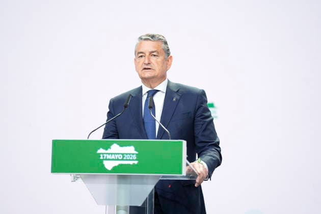 Elections Andalusia 2026 The Minister of Health, Presidency and Emergencies of the Junta de Andalucía, Antonio Sanz appears at the Data Dissemination Center of the 17M elections in the Pabellón de la Navegación A May 17, 2026 in Seville, Andalusia Spain This Sunday, May 17, more than 6,8 million Andalusians are called to the polls to elect the 109 deputies who will make up the Parliament of Andalusia during the XIII Legislature The number of voters represents an increase of 2.5 with respect to the census of the last regional elections held in June 2022 17 MAY 2026 Joaquí Seville, Andalusia Seville, Andalusia Espana  Copyright: xJoaquinxCorcherox 7528764