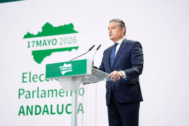 Elections Andalusia 2026 The Minister of Health, Presidency and Emergencies of the Junta de Andalucía, Antonio Sanz appears at the Data Dissemination Center of the 17M elections in the Pabellón de la Navegación A May 17, 2026 in Seville, Andalusia Spain This Sunday, May 17, more than 6,8 million Andalusians are called to the polls to elect the 109 deputies who will make up the Parliament of Andalusia during the XIII Legislature The number of voters represents an increase of 2.5 with respect to the census of the last regional elections held in June 2022 17 MAY 2026 Joaquí Seville, Andalusia Seville, Andalusia Espana  Copyright: xJoaquinxCorcherox 7528765