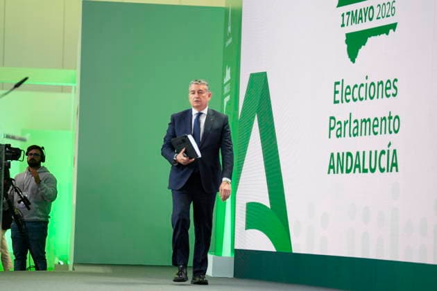 Elections Andalusia 2026 The Minister of Health, Presidency and Emergencies of the Junta de Andalucía, Antonio Sanz appears to report at the Data Dissemination Center of the 17M elections in the Navigation Pavilion A 17 May 2026 in Seville, Andalusia Spain This Sunday, May 17, more than 6,8 million Andalusians are called to the polls to elect the 109 deputies who will make up the Parliament of Andalusia during the XIII Legislature The number of voters represents an increase of 2.5 with respect to the census of the last autonomic elections held in June 2022 17 MAY 2026 Joaquí Seville, Andalusia Seville, Andalusia Spain  Copyright: xJoaquinxCorcherox 7529093