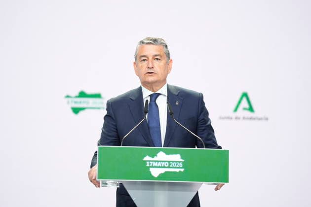 Elections Andalusia 2026 The Minister of Health, Presidency and Emergencies of the Junta de Andalucía, Antonio Sanz appears to report at the Data Dissemination Center of the 17M elections in the Navigation Pavilion A 17 May 2026 in Seville, Andalusia Spain This Sunday, May 17, more than 6,8 million Andalusians are called to the polls to elect the 109 deputies who will make up the Parliament of Andalusia during the XIII Legislature The number of voters represents an increase of 2.5 with respect to the census of the last autonomic elections held in June 2022 17 MAY 2026 Joaquí Seville, Andalusia Seville, Andalusia Spain  Copyright: xJoaquinxCorcherox 7529096