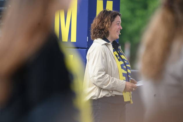 Mit einem Schlussgottesdienst ging am Sonntag (17.05.2026) auf dem Residenzplatz der 104. Deutsche Katholikentag in Wuerzburg zu Ende. (Foto: Katrin Brockmoeller (Brockmoeller), Direktorin des Kath. Bibelwerks ) Zehntausende Teilnehmerinnen und Teilnehmer haben das Christentreffen seit Mittwochabend besucht. Neben innerkirchlichen Themen wie dem Missbrauchsskandal wurde das Laientreffen von Debatten zu weltweiten Kriegen, zum Klimawandel und zur Rolle der Kirche gepraegt. (Siehe epd-Meldung vom 17.05.2026) EDITORIAL USE ONLY