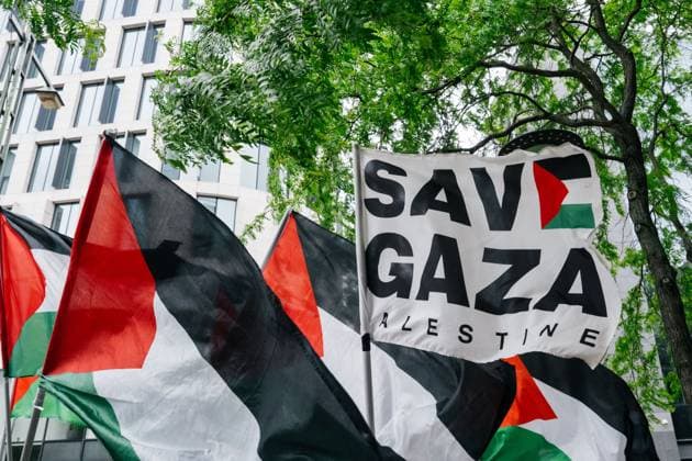 National demonstration organized by several civil society organizations in solidarity with the Palestinian people, Sunday 17 May 2026, in Brussels. MARIUS BURGELMAN  MariusxBurgelman 174146775