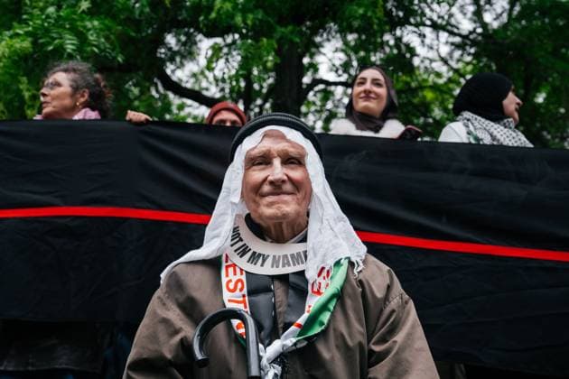 National demonstration organized by several civil society organizations in solidarity with the Palestinian people, Sunday 17 May 2026, in Brussels. MARIUS BURGELMAN  MariusxBurgelman 174149564
