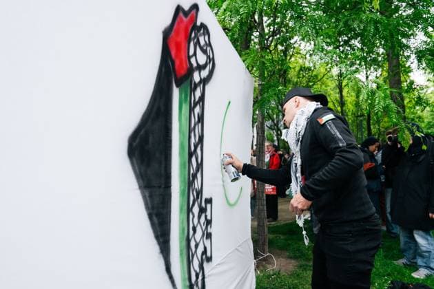 National demonstration organized by several civil society organizations in solidarity with the Palestinian people, Sunday 17 May 2026, in Brussels. MARIUS BURGELMAN  MariusxBurgelman 174149642