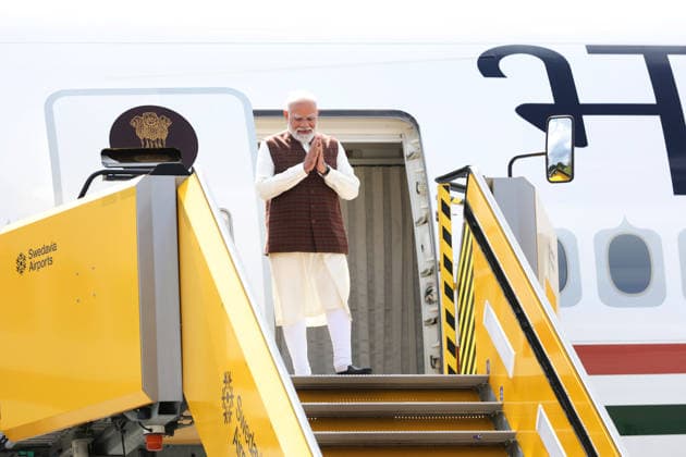 Indian Prime Minister Narendra Modi lands at Landvetter airport The Swedish Prime Minister and the Indian Prime Minister will hold bilateral meetings and participate in discussions with European business leaders on innovation and trade, in Gothenburg, Sweden, Sunday, May 17, 2026 GOTHENBURG SWEDEN x9200x  Copyright: xAdamxIhse TTx MODI IN GOTHENBURG UAnNSMJ5j4E