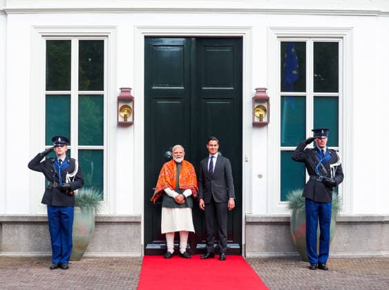 RECORD DATE NOT STATED PM Modi shakes hands with Netherlands PM Rob Jetten on his arrival at the latter™s official residence (Catshuis) in The Hague The Hague Netherlands , May 17 (ANI): Prime Minister Narendra Modi shakes hands with Netherlands Prime Minister Rob Jetten on his arrival at the latter™s official residence (Catshuis), in The Hague on Saturday. (DPR PMO ANI Photo) The Hague The Hague Netherlands Copyright: xANIx ANI_20260517008