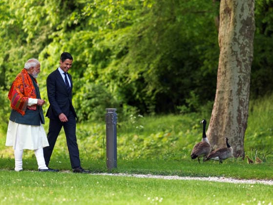 RECORD DATE NOT STATED PM Modi and Netherlands PM Rob Jetten during a walk in the gardens of the latter™s official residence (Catshuis), in The Hague The Hague Netherlands , May 17 (ANI): Prime Minister Narendra Modi and Netherlands Prime Minister Rob Jetten during a walk in the gardens of the latter™s official residence (Catshuis), in The Hague on Saturday. (DPR PMO ANI Photo) The Hague The Hague Netherlands Copyright: xANIx ANI_20260517016