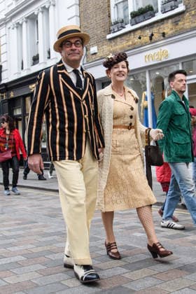 Grand Flaneur Walk 2026 at Covent Garden, London, UK - 17 May, 2026 People dressed in vintage clothing take part in the Grand Flaneur Walk 2026 event in Covent Garden, London, England, UK on Sunday 17 May, 2026., Credit:Justin Ng Avalon UK, England, London, Covent Garden  Copyright: xJustinxNgx xAvalonx 1099801152