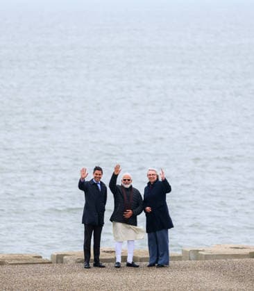 PM Modi visits Afsluitdijk dam Netherlands, May 17 (ANI): Prime Minister Narendra Modi along with Prime Minister of the Netherlands, Rob Jetten, visits Afsluitdijk dam, on Sunday. (DPR PMO ANI Photo) Netherlands Copyright: xANIx ANI_20260517191
