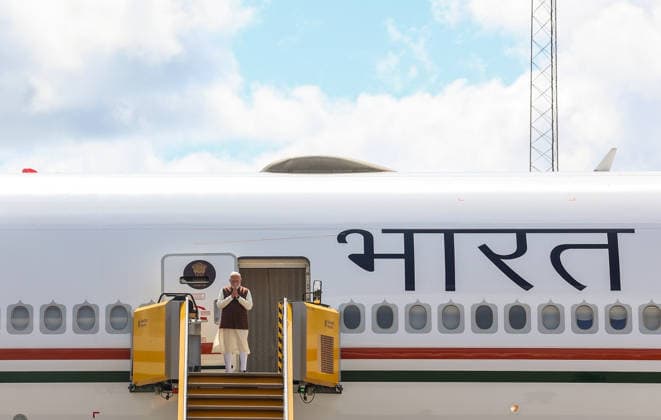 RECORD DATE NOT STATED PM Modi arrives in Sweden Gothenburg Sweden , May 17 (ANI): Prime Minister Narendra Modi greets as he arrives at Gothenburg airport, in Gothenburg on Sunday. (Narendra Modi Photo gallery ANI Photo) Gothenburg Sweden Copyright: xANIx ANI_20260517431