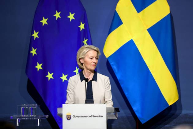GÖTEBORG, SWEDEN 20260517 President of the European Commission Ursula von der Leyen during a press conference at the World of Volvo in Gothenburg, Sweden, Sunday, May 17, 2026 GÖTEBORG SWEDEN x9200x  Copyright: xAdamxIhse TTx MODI I GÖTEBORG kUVof8Pzj5A