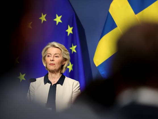 GÖTEBORG, SWEDEN 20260517 President of the European Commission Ursula von der Leyen during a press conference at the World of Volvo in Gothenburg, Sweden, Sunday, May 17, 2026 GÖTEBORG SWEDEN x9200x  Copyright: xAdamxIhse TTx MODI I GÖTEBORG ujVJCOL7ueg