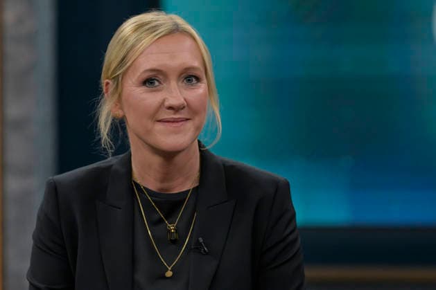 im Bild v.l.: Melanie Baum, Unternehmerin, Geschäftsführerin Baum Zerspanungstechnik, GER, Berlin, Studio, zu Gast bei - Caren Miosga, Polittalk, TV, Format, Aufzeichnung, aufgezeichnet, Das Erste, aus Adlershof - am Studio 20, Thema: Kriegt die Regierung die Kurve, Herr Söder? 17.05.2026, Copyright: HMBxMedia UwexKoch