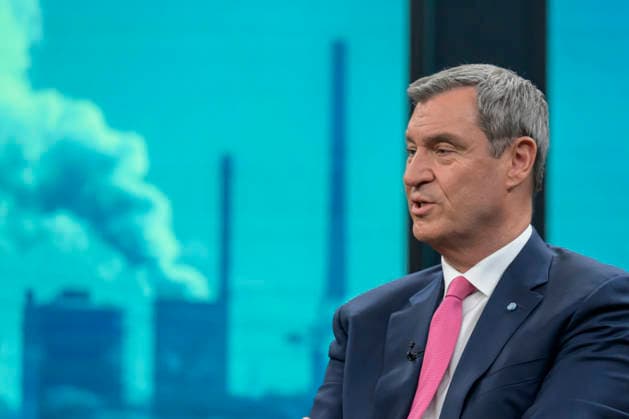 im Bild v.l.: Markus Söder, Ministerpräsident Bayern, CSU, GER, Berlin, Studio, zu Gast bei - Caren Miosga, Polittalk, TV, Format, Aufzeichnung, aufgezeichnet, Das Erste, aus Adlershof - am Studio 20, Thema: Kriegt die Regierung die Kurve, Herr Söder? 17.05.2026, Copyright: HMBxMedia UwexKoch