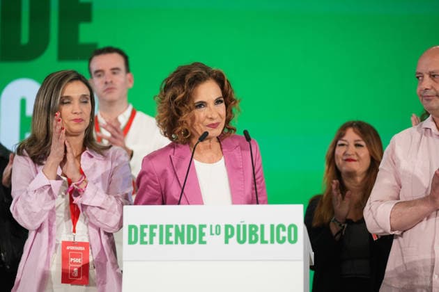 Follow-up of the PSOE A election results The Secretary General of the PSOE A and candidate for the Presidency of the Junta, María Jesús Montero, assesses the election results A May 17, 2026 in Seville Andalusia, Spain The PSOE gets 28 deputies, two less than the 30 obtained in the last regional elections 17 MAY 2026 María José Ló Seville Andalusia, Spain Seville Andalusia, Spain Spain Spain  Copyright: xMariaxJosÃ xLopezx 7531247