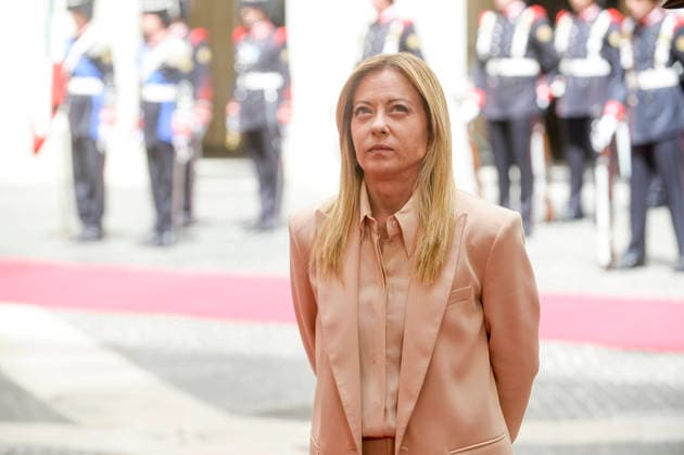 IPA84820621 - Rome s Palazzo Chigi The prime minister receives the president of Poland in the photo Giorgia Meloni  Copyright: xSTEFANOxCAROFEIx xSTEFANOxCAROFEIx xFOTOGRAMMAx 84820621