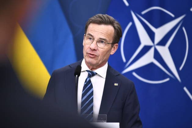 STOCKHOLM, SWEDEN 20260518 Prime Minister Ulf Kristersson M during a press conference ahead of the NATO foreign ministers meeting in Helsingborg May 21-22 STOCKHOLM SWEDEN x12060x  Copyright: xLarsxSchröder TTx PRESSTRÄFF OM NATOMÖTE ofcKl5BIDTM