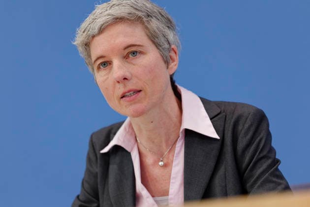 Prüfbericht Treibhausgasemissionen 2025 2026-04-24 Deutschland, Berlin Bundespressekonferenz: Der Expertenrat für klimafragen (ERK) stellt seinen Prüfbericht zur Berechnung der deutschen Treibhausgasemissionen für das Jahr 2025 und zu den Projektionsdaten 2026 vor. Im Bild Prof. Dr. Julia Pongratz, LMU und Ratsmitglied ERK.