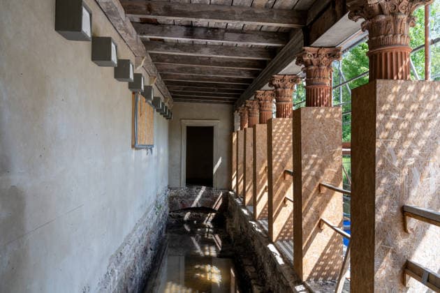Kunst Kultur Architektur Geschichte 18.05.2026 Potsdam Landeshauptstadt Brandenburg Stiftung Preußische Schlösser und Gärten Berlin-Brandenburg Richtfest Römischen Bäder im Potsdamer Park Sanssouci werden umfassend saniert Potsdam GER