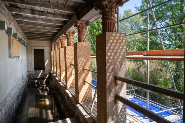 Kunst Kultur Architektur Geschichte 18.05.2026 Potsdam Landeshauptstadt Brandenburg Stiftung Preußische Schlösser und Gärten Berlin-Brandenburg Richtfest Römischen Bäder im Potsdamer Park Sanssouci werden umfassend saniert Potsdam GER